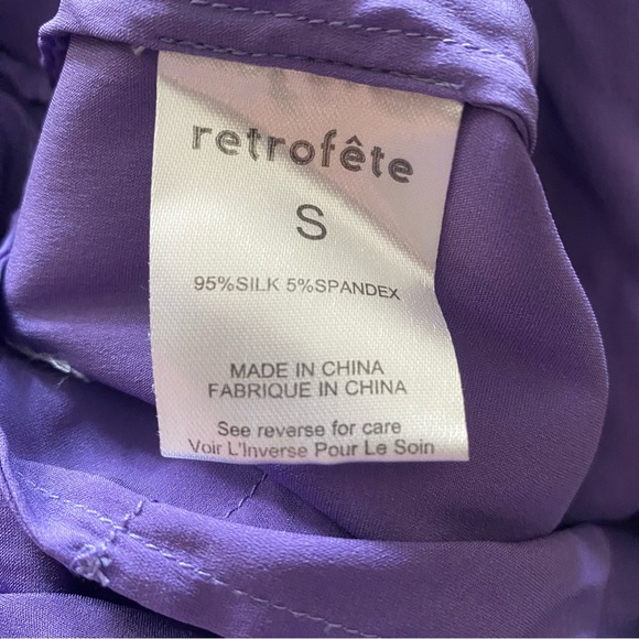 Retrofete Rocky Silk Pants in Violet - Picture 10 of 12